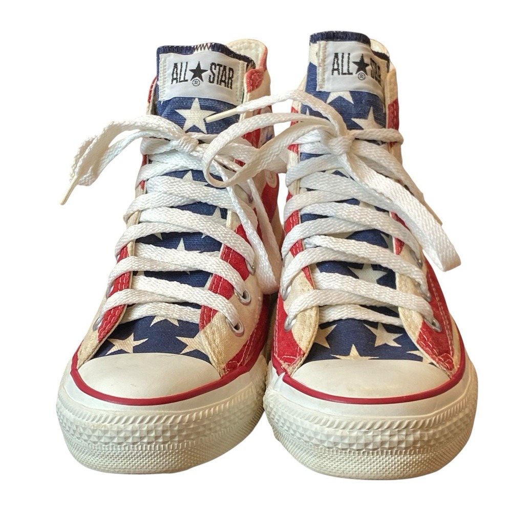 Converse Vintage USA Sneakers M5 W7 90s American Classic Patriotic Globetrotters - Picture 2 of 11